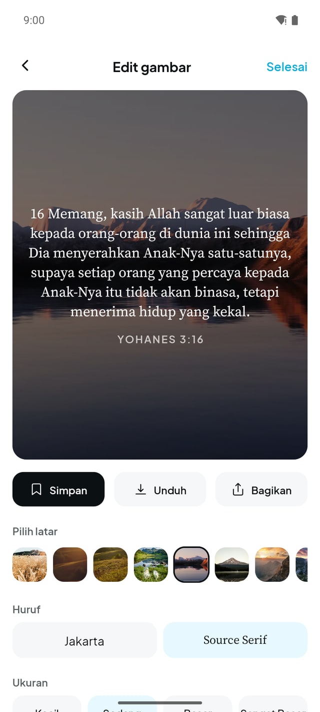 Pratinjau layar gambar aplikasi Alkitab Indonesia